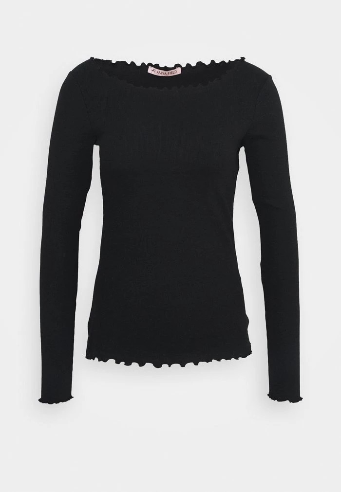 T-Shirt ANNA FIELD Anna Field Long Sleeved Top Noir Femme | DRL-6913698